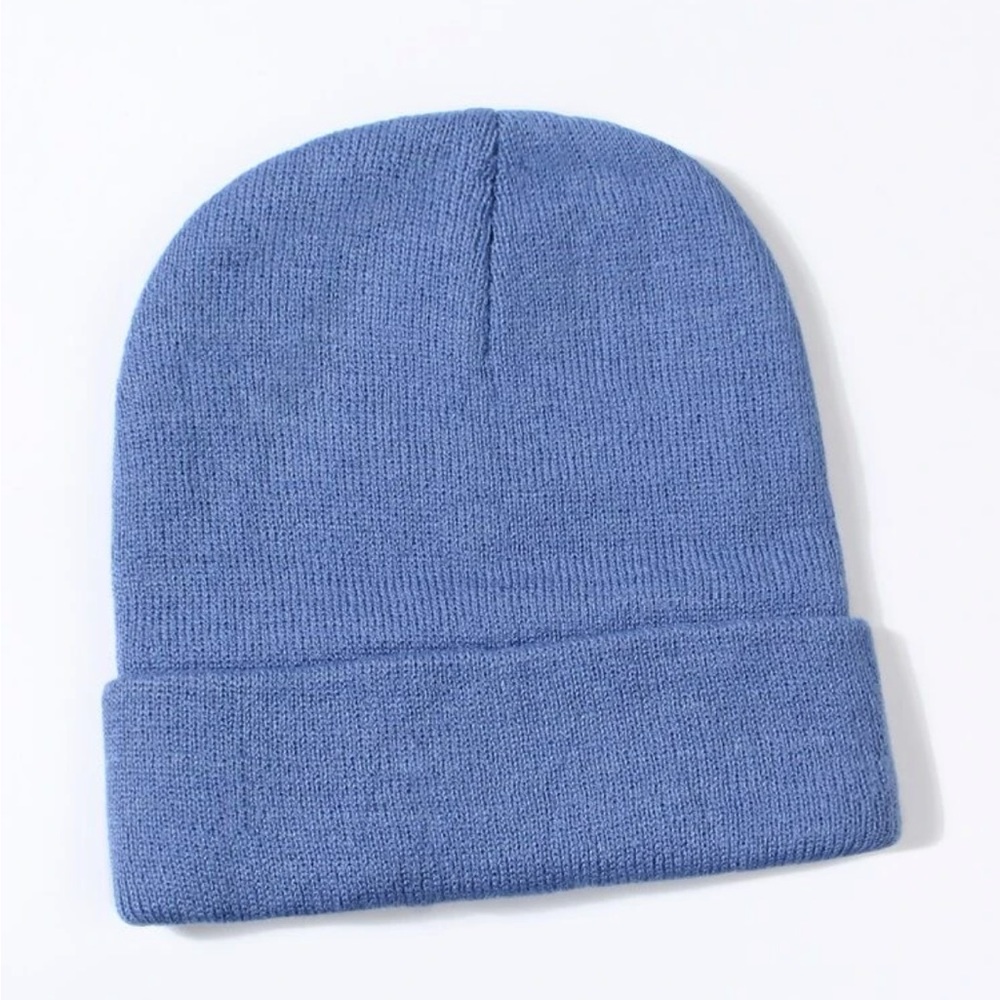 Dusty Blue “Brooklyn Twenty” Minimalist Beanie OS New - Picture 2 of 4